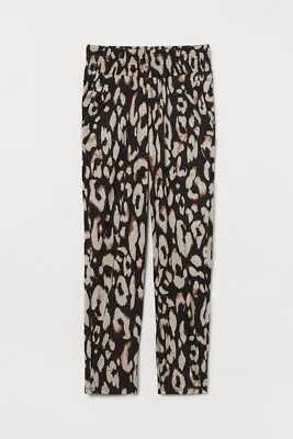 H&M Mama Maternity Smock Detail Leopard Print Trousers Size 12-14 • £19.99