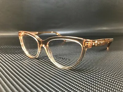 VERSACE VE3264B 5241 Transparent Brown Cat Eye Women's 53 Mm Eyeglasses • $88.29