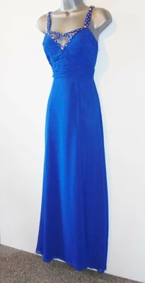 £45 • Buy BNWT Lipsy VIP Cobalt Blue Embellished Evening Occasion Maxi Prom Dress Size 10