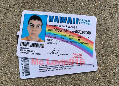  🌈🤓 McLovin ID CARD Movie Superbad Mc Lovin Ultra High Definition PRINT  🌈🤓 • $5.99