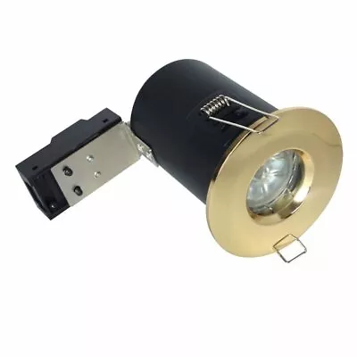 Ip65 Bathroom Shower Light Led Downlight Fire Rated Brass Gu10 Sale!  • £9.99