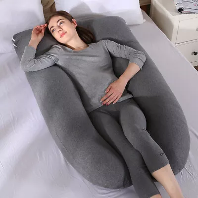 $29.99 • Buy Large Size Pregnancy Pillow U Shaped Full Body Pillow Maternity Sleeping Support