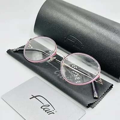 Flair Eyeglasses Ladies Round Pink Purple Rimless Mod. 513 50/19 140 New • $90.26