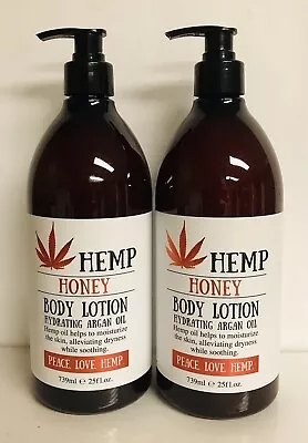 2 Bottles Honey Hydrating Body Lotion With Hemp & Argan Oil 25 Fl Oz Each • $36.99