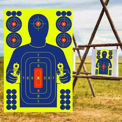 10 Pack 12 X18  Shooting Targets Large Gun Splatter Range Reactive Paper Target • $16.14