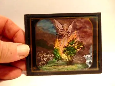 Knights Of Malta Magic Lantern Glass Slide: Angel Before The Burning Bush • $19.99