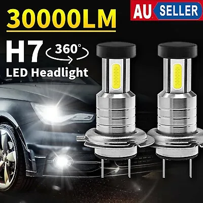 2x 180W H7 LED Car Headlight Conversion Globes Bulbs Beam Lamp 30000LM • $17.59