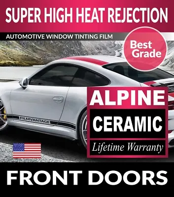 $54.95 • Buy Alpine Nano Ceramic Precut Front Doors Window Tint Auto Glass Tinting Film 22-23