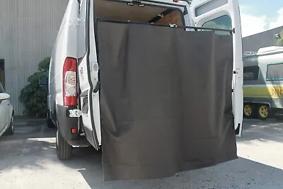 Camper Van Rear Door Shower Privacy Curtain System - Promaster Transit Sprinter • $299
