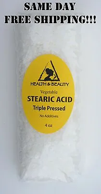 Stearic Acid Vegetable Triple Pressed Pastilles Beads 100% Pure 4 Oz • $5.89