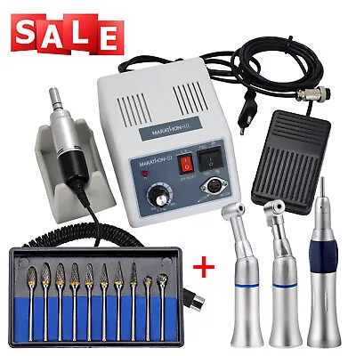 Dental Lab Fit Marathon-III Electric Micromotor Straight Contra Angle Handpiece • $49.99