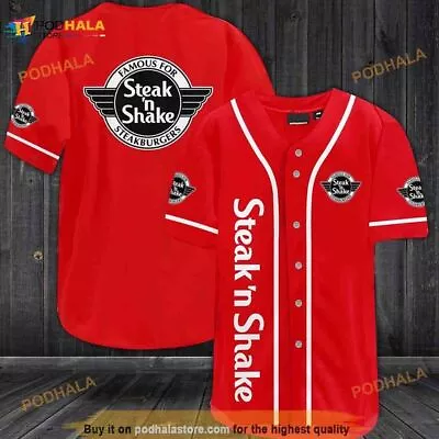 Best Gift 2024! Steak 'n Shake 3D Black Jersey Shirt All Size S-5XL Best Quality • $31.90