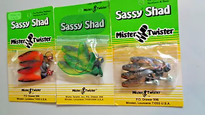 1 Each Of 3 Packs Of Mister Twister Sassy Shad Jig Combo's • $5.97