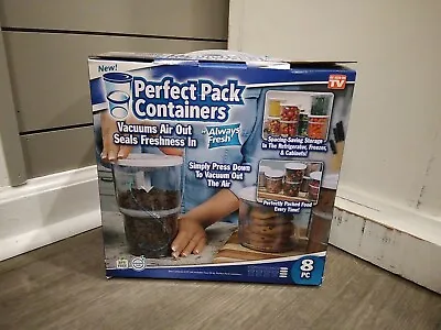 8 Pc Food Fresh Vacuum Seal Stackable Perfect Pack Containers By Always Fresh  • $25