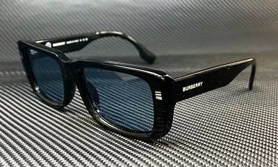 BURBERRY BE4376U 300172 Jarvis Black Light Blue 55 Mm Men's Sunglasses • $162