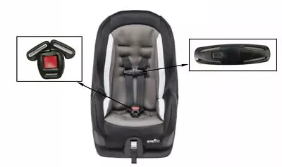 Child Harness Car Seat Chest Clip&Buckle Safe Set Evenflo Tribute (LX Sport 5) • $24.99