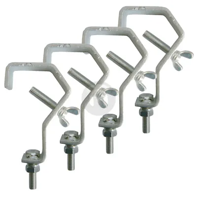 4x QTX Light Silver Metal DJ Lighting Mounting Truss Hooks / G Clamps XXA2811 • £33