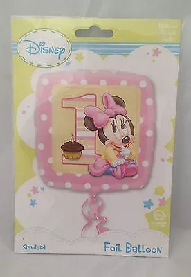 17  Disney Minniie Mouse 1st Birthday Foil Helium Balloon Birthday Party Cute • £2.49