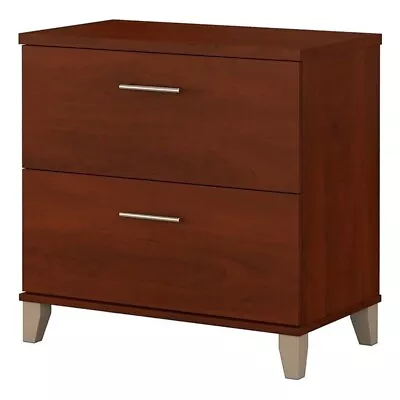 Bowery Hill 2-Drawer Contemporary Wood Lateral File Cabinet In Hansen Cherry • $371.86