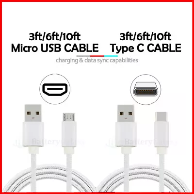 Heavy Duty Charging Phone Cable Type-C Micro USB For Android LG Samsung Charger • $3.39