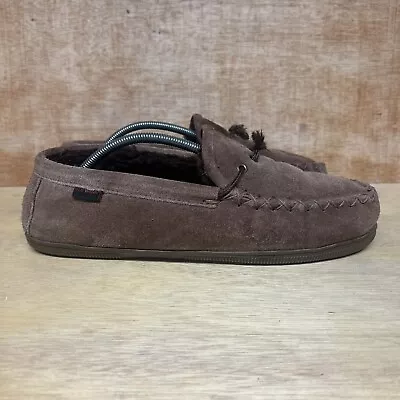 Red Wing Shoes Fleece Lined Brown Suede Loafer Slippers 97515 Men Size 12 • $19