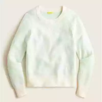 NWOT J Crew Cashmere Plaited Relaxed Sweatshirt Green XXS • $97.08
