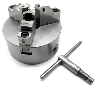 BISON 5  THREE-JAW LATHE CHUCK W/ PLAIN BACK MOUNT - #3205-5 • $409.99