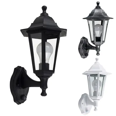 £19.99 • Buy Outdoor Wall Light Traditional Lantern Dusk Til Dawn Sensor LED Bulb Lighting 