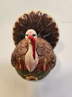 Jim Shore Turkey Figurine Thanksgiving Enesco Heartwood Creek 2020 Feast Mode • $26.49