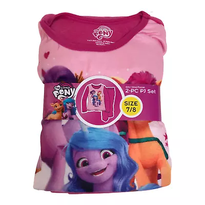 My Little Pony Pajama Set Girls Size 7/8 2PC Fleece Twilight Sparkle Pink • $7.46