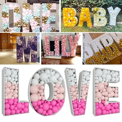 £17.55 • Buy Giant Letter A-Z Balloon Filling Box Mosaic Frame Birthday Wedding Party Decor