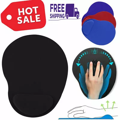 Durable Ergonomic Design Gaming Mouse Pad W Wrist Rest Support & Non-Slip Base • $6.99