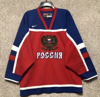 $29.99 • Buy Nike Team Russia Mens Red Embroidered Hockey Jersey Size Medium