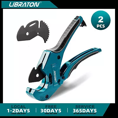 LIBRATON 1-5/8  42mm Ratcheting PVC Pipe Cutter Plastic Pipe Cutter ABS Cutter • $18.99