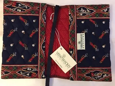 Vera Bradley Retired Rare Blue Golf Cotton Fabric Book Cover • $49