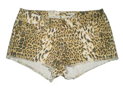 Seven 7 Premium Denim Womens Leopard Hot Pants Denim Shorts Many Sizes New $54 • $15.83