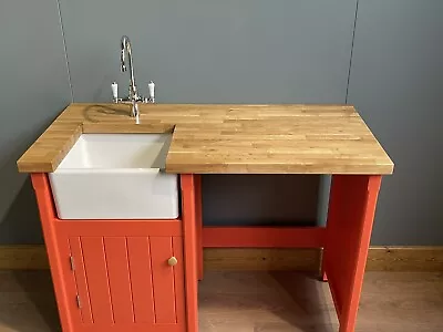 £1195 • Buy Freestanding Belfast Butler Sink Unit With Appliance Gap Oak Worktop. Handmade