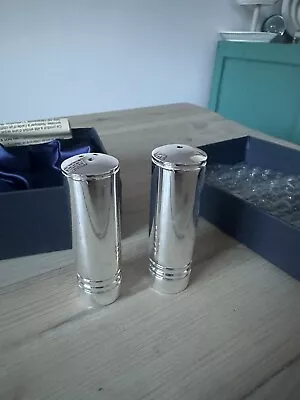 St Michael Vintage Marks And Spencer Silver Plated Salt & Pepper Pots • £10