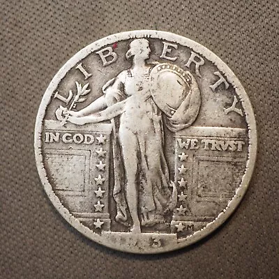 1923 **p** Standing Liberty Silver  Quarter  ***nice!*** Free Shipping X3757 • $11