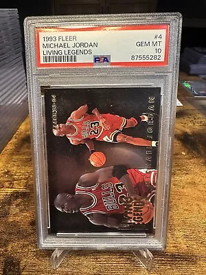 📈 Psa 10 Living Legends Michael Jordan 📈 1993-94 Fleer #4 Gem Mint -bulls • $3875