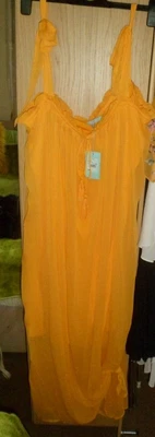 Matthew Williamson Orange Cover Up Maxi Dress Summer Beach Sz Large New £40 • £24