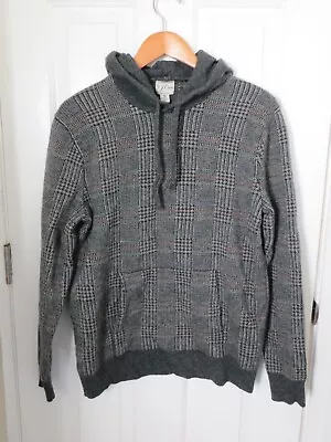 J.Crew  Rugged Merino Wool Grey Hoodie Sweater M Medium • $30