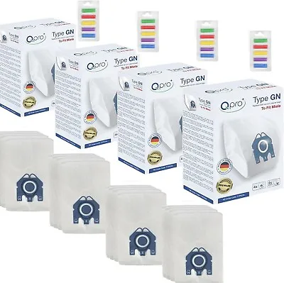 Qpro Compatible Miele GN Type Vacuum Cleaner Bags X16 & 8 Filters 20 Fresheners • £20.99