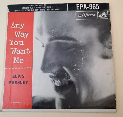 Elvis Presley ANY WAY YOU WANT ME (ROCK N ROLL EP 45) EPA 965 PLAYS VG+ TO VG++ • $39.99