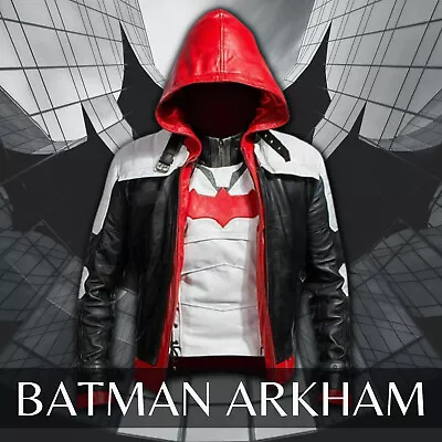 Red Hood Genuine Lambskin Leather Jacket Vest Batman Arkham Knight Game Costume • $97.49