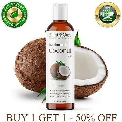Fractionated Coconut Oil 4 Oz. 100% Pure Natural For Skin Hair Growth & Massage • $8.15