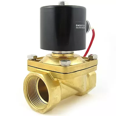 2  NPT 12VDC Electric Solenoid Valve NC Brass / FKM (Viton) Normally Closed B21V • $154.95