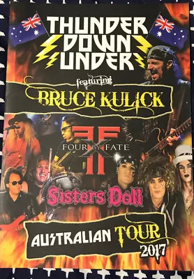 Kiss Thunder Down Under 2017 Tour Book - Bruce Kulick - 4 By Fate - Sisters Doll • $3.75