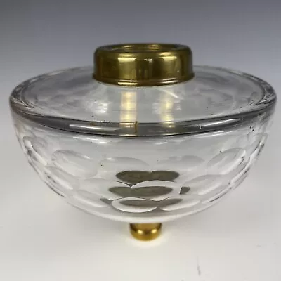 Superb Victorian Cut Glass Oil Lamp Font 6” Dia • £70