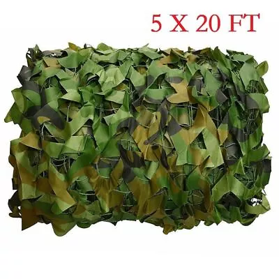 5x20FT Camouflage Netting Camo Army Net Camping Military Hunting Woodland Leaves • $20.79